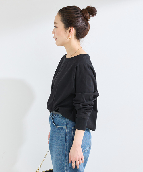 B.C STOCK(ベーセーストック)の「《追加》手洗い可 / 裾ドロストロンTEE(Tシャツ/カットソー・レディース・ホワイト/ウッド/ブラック・FREE)」の8枚目の写真