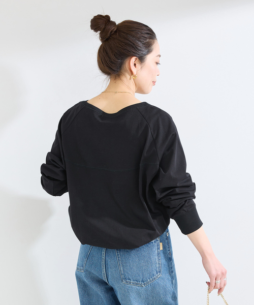 B.C STOCK(ベーセーストック)の「《追加》手洗い可 / 裾ドロストロンTEE(Tシャツ/カットソー・レディース・ホワイト/ウッド/ブラック・FREE)」の9枚目の写真