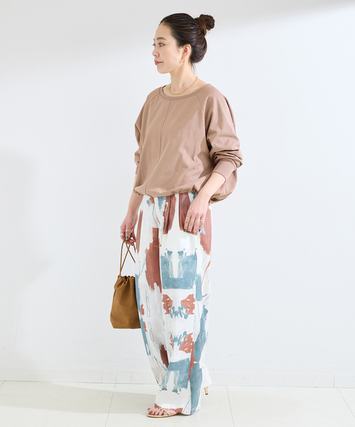 B.C STOCK(ベーセーストック)の「《追加》手洗い可 / 裾ドロストロンTEE(Tシャツ/カットソー・レディース・ホワイト/ウッド/ブラック・FREE)」の17枚目の写真