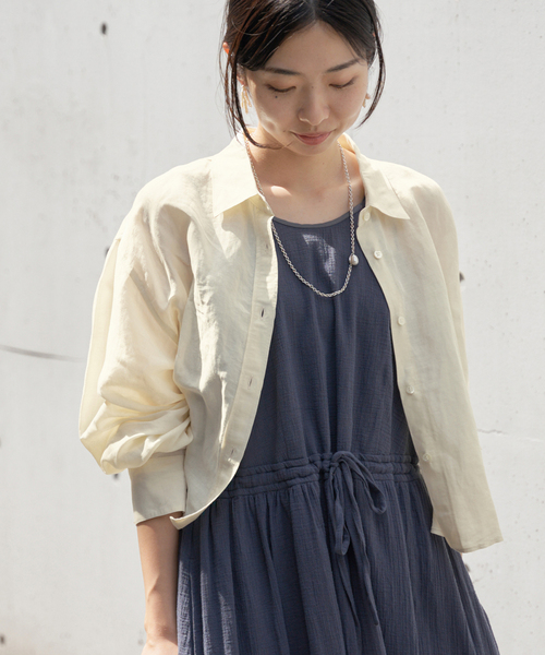 2点セットイエナ　ラミーショートシャツ　ブラウン& マッキントッシュ　ブラウス ラミーリヨセルショートシャツ（シャツ／ブラウス）｜IENA（イエナ）の