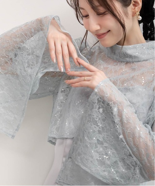 RANDA(ランダ)の「ブラウスセットキャミワンピース(ワンピース・レディース・ブラック/ピンク/ブルー・1/0)」の9枚目の写真