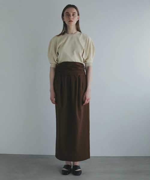 MANOF（マノフ）の「BUSTIER SET NARROW SKIRT（スカート・レディース・ベージュ/ブラウン/ブラック・S/M）」の13枚目の写真