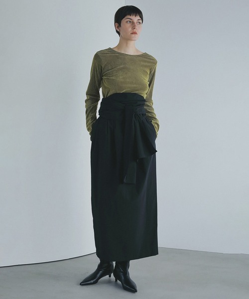 MANOF（マノフ）の「BUSTIER SET NARROW SKIRT（スカート・レディース・ベージュ/ブラウン/ブラック・S/M）」の21枚目の写真