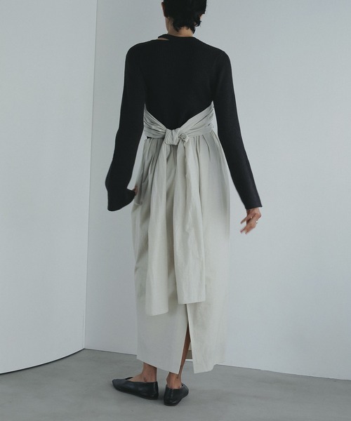 MANOF（マノフ）の「BUSTIER SET NARROW SKIRT（スカート・レディース・ベージュ/ブラウン/ブラック・S/M）」の7枚目の写真