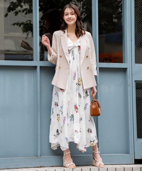 NOELA（ノエラ）の「リネンゴールドボタンダブルジャケット（テーラードジャケット・レディース・ネイビー/ベージュ・S/M）」の15枚目の写真