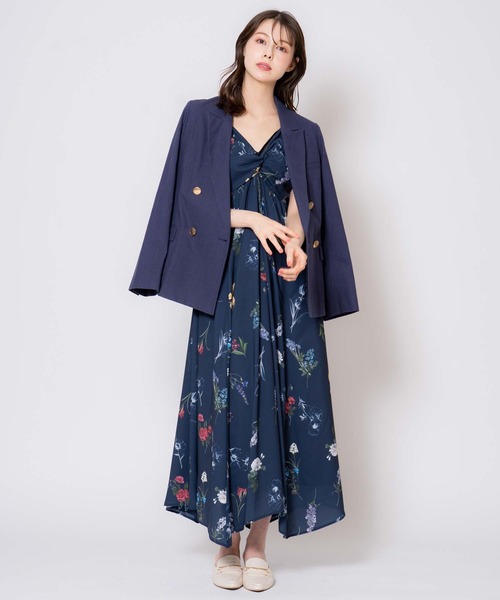 NOELA（ノエラ）の「リネンゴールドボタンダブルジャケット（テーラードジャケット・レディース・ネイビー/ベージュ・S/M）」の9枚目の写真