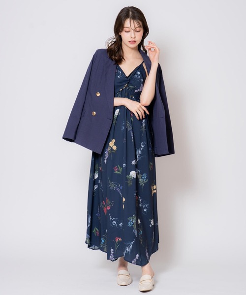 NOELA（ノエラ）の「リネンゴールドボタンダブルジャケット（テーラードジャケット・レディース・ネイビー/ベージュ・S/M）」の8枚目の写真