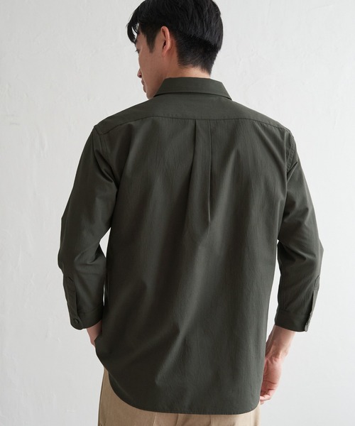 ikka(イッカ)の「7.5分袖ドライタッチシャツ(シャツ/ブラウス・メンズ・ダークベージュ/ネイビー/ライム・XL/L/M/S)」の22枚目の写真