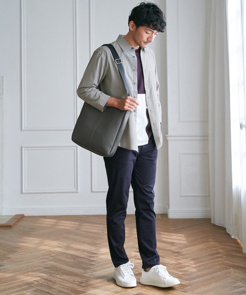 ikka(イッカ)の「7.5分袖ドライタッチシャツ(シャツ/ブラウス・メンズ・ダークベージュ/ネイビー/ライム・XL/L/M/S)」の7枚目の写真