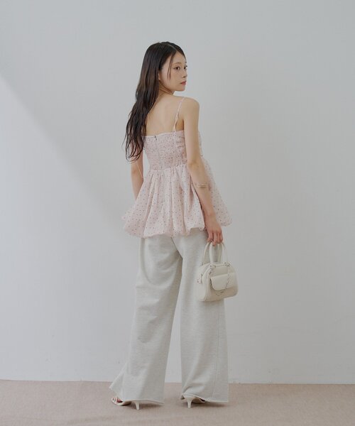 Chico（チコ）の「【WEB限定】ドットチュールペプラムブラウス（シャツ/ブラウス・レディース・ブラック/ホワイト/ピンク・FREE）」の15枚目の写真