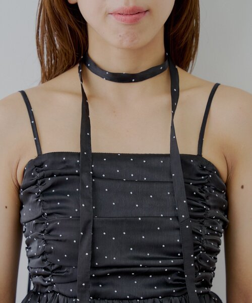 Chico（チコ）の「【WEB限定】ドットチュールペプラムブラウス（シャツ/ブラウス・レディース・ブラック/ホワイト/ピンク・FREE）」の11枚目の写真