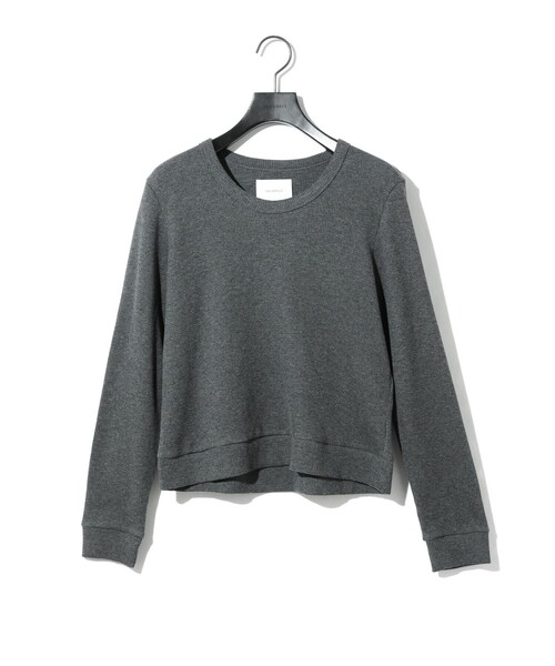 MIDIUMISOLID(ミディウミソリッド)の「MIDIUMISOLID for Ladies Uネックワッフルプルオーバー(Tシャツ/カットソー・レディース・グレー/ブラック/キナリ・FREE)」の4枚目の写真