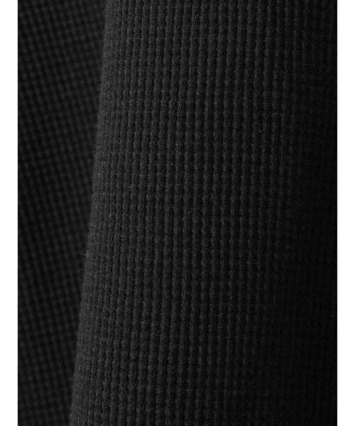 MIDIUMISOLID(ミディウミソリッド)の「MIDIUMISOLID for Ladies Uネックワッフルプルオーバー(Tシャツ/カットソー・レディース・グレー/ブラック/キナリ・FREE)」の7枚目の写真