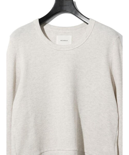 MIDIUMISOLID(ミディウミソリッド)の「MIDIUMISOLID for Ladies Uネックワッフルプルオーバー(Tシャツ/カットソー・レディース・グレー/ブラック/キナリ・FREE)」の15枚目の写真