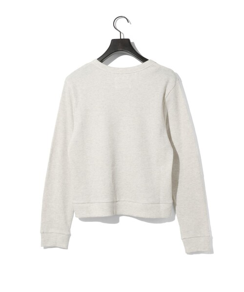 MIDIUMISOLID(ミディウミソリッド)の「MIDIUMISOLID for Ladies Uネックワッフルプルオーバー(Tシャツ/カットソー・レディース・グレー/ブラック/キナリ・FREE)」の19枚目の写真
