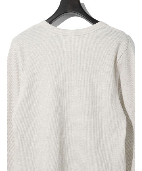 MIDIUMISOLID(ミディウミソリッド)の「MIDIUMISOLID for Ladies Uネックワッフルプルオーバー(Tシャツ/カットソー・レディース・グレー/ブラック/キナリ・FREE)」の20枚目の写真