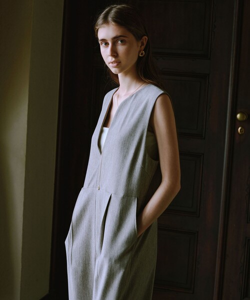 セール】［size SHORT/TALLあり］ツイードライク キーネック