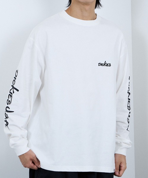 Dickies(ディッキーズ)の「Dickies スリーブプリント 長袖Tシャツ(Tシャツ/カットソー・メンズ・スミクロ/ホワイト/ブラック/ブルー・M/L/XL/XXL)」の9枚目の写真