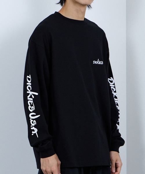 Dickies(ディッキーズ)の「Dickies スリーブプリント 長袖Tシャツ(Tシャツ/カットソー・メンズ・スミクロ/ホワイト/ブラック/ブルー・M/L/XL/XXL)」の16枚目の写真
