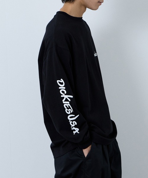 Dickies(ディッキーズ)の「Dickies スリーブプリント 長袖Tシャツ(Tシャツ/カットソー・メンズ・スミクロ/ホワイト/ブラック/ブルー・M/L/XL/XXL)」の17枚目の写真