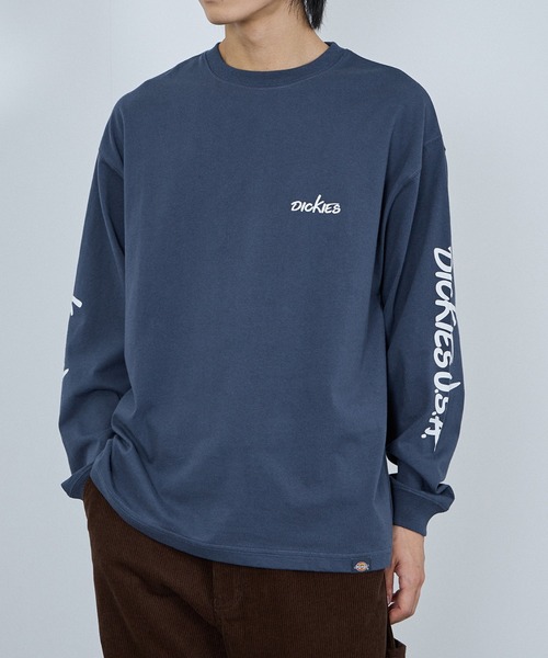 Dickies(ディッキーズ)の「Dickies スリーブプリント 長袖Tシャツ(Tシャツ/カットソー・メンズ・スミクロ/ホワイト/ブラック/ブルー・M/L/XL/XXL)」の20枚目の写真