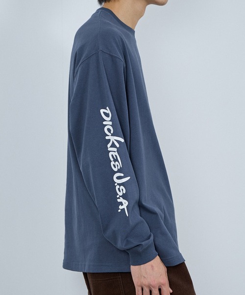 Dickies(ディッキーズ)の「Dickies スリーブプリント 長袖Tシャツ(Tシャツ/カットソー・メンズ・スミクロ/ホワイト/ブラック/ブルー・M/L/XL/XXL)」の21枚目の写真