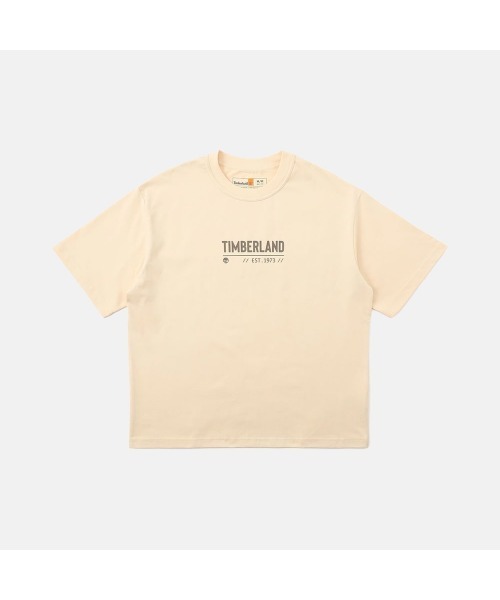 Timberland(ティンバーランド)の「半袖 ヘビー ウェイト ロゴ Tシャツ メンズ(Tシャツ/カットソー・メンズ・ライトホワイト・XXX-LARGE/X-SMALL/XX-LARGE/X-LARGE/LARGE/MEDIUM/SMALL)」の1枚目の写真