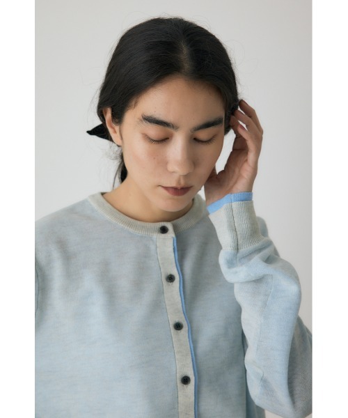 crie conforto(クリーコンフォルト)の「シアーレイヤードカーディガン 秋服 / 冬服 / 長袖 / 羽織り(カーディガン/ボレロ・レディース・ブラック/ライトブルー/パープル・FREE)」の22枚目の写真