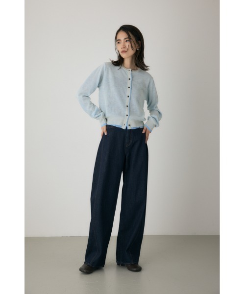 crie conforto(クリーコンフォルト)の「シアーレイヤードカーディガン 秋服 / 冬服 / 長袖 / 羽織り(カーディガン/ボレロ・レディース・ブラック/ライトブルー/パープル・FREE)」の8枚目の写真