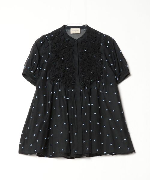 今季購入　ユナイテッドアローズ　ネイビー 半袖 ブラウス UNITED ARROWS｜ユナイテッドアローズのシャツ/ブラウス（ブルー