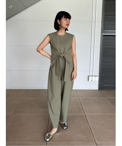 ESTNATION(エストネーション)の「ESTNATION / サッシュベルト オールインワン(つなぎ/オールインワン・レディース・オフホワイト/カーキ/ブラック・36/38)」の15枚目の写真