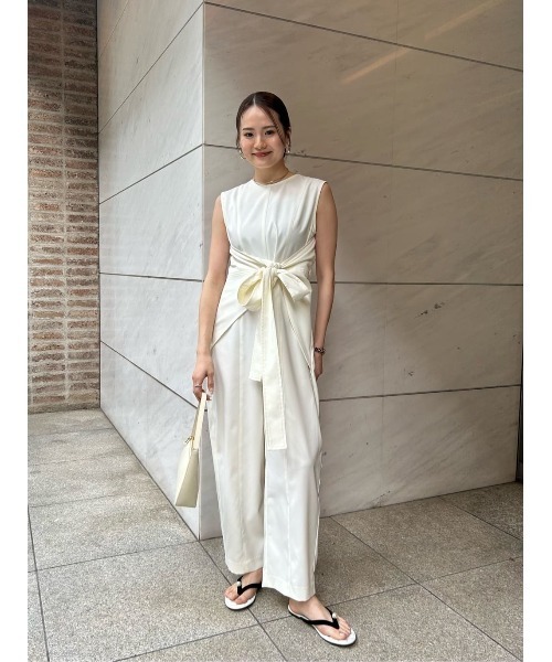 ESTNATION(エストネーション)の「ESTNATION / サッシュベルト オールインワン(つなぎ/オールインワン・レディース・オフホワイト/カーキ/ブラック・36/38)」の21枚目の写真