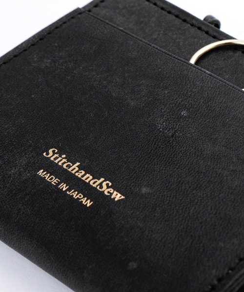 HIGHTIDE(ハイタイド)の「StitchandSew ステッチアンドソー Lジップ財布 LZS104 小銭入れ レザー 二つ折り(財布・レディース・ブラック・FREE)」の9枚目の写真