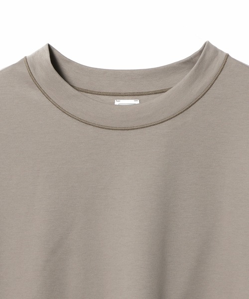 ESTNATION（エストネーション）の「GOOD PEOPLE GOOD STITCHING GOOD PRODUCT for ESTNATION / コットンスムース Tシャツ（Tシャツ/カットソー・レディース・ネイビー/ホワイト/ブラック/グレイッシュベージュ・FREE）」の6枚目の写真