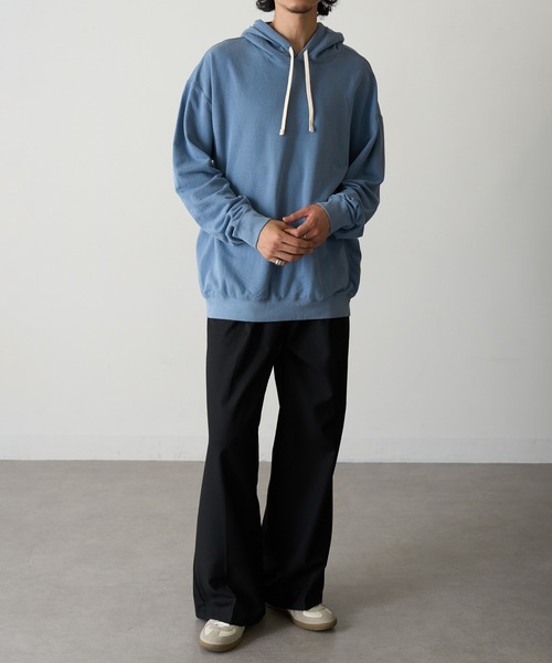 comfort colors(コンフォートカラーズ)の「【COMFORT COLORS】6.4oz ガーメントダイフードスウェット ピグメント加工 裏起毛 CC1467 MURS(パーカー・メンズ・アイボリー/ブラック/ピンク/ブルー・S/L/XL/M)」の21枚目の写真