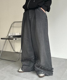 裾フリンジデニム