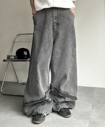 CREARE -LINO- | 裾フリンジデニム(デニムパンツ)