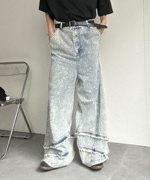 裾フリンジデニム