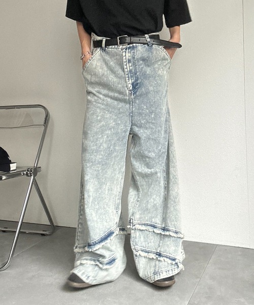 CREARE -LINO-（クレアーレリノ）の「裾フリンジデニム（デニムパンツ・メンズ・ブルー系その他/ブラック系その他2/ブルー系その他2/ブラック系その他・S/M/L）」の4枚目の写真