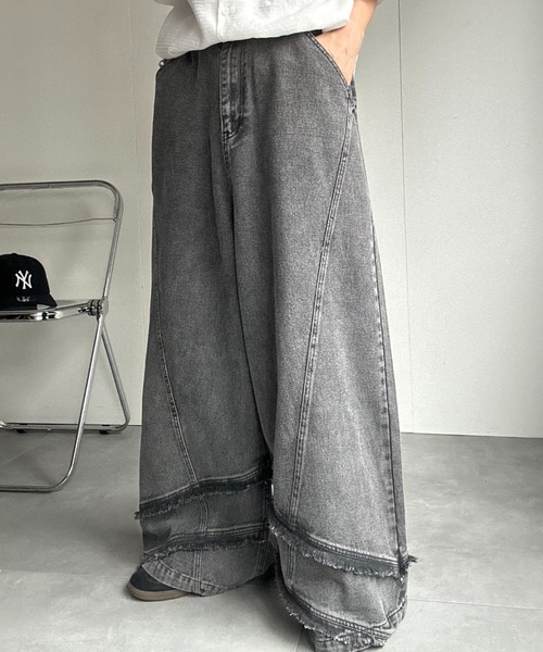 CREARE -LINO-（クレアーレリノ）の「裾フリンジデニム（デニムパンツ・メンズ・ブルー系その他/ブラック系その他2/ブルー系その他2/ブラック系その他・S/M/L）」の8枚目の写真