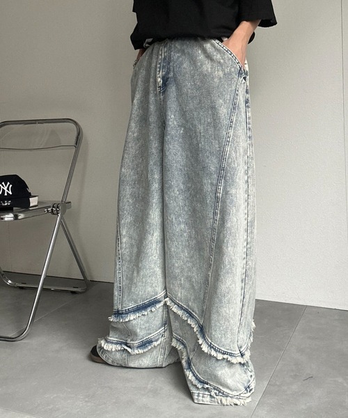 CREARE -LINO-（クレアーレリノ）の「裾フリンジデニム（デニムパンツ・メンズ・ブルー系その他/ブラック系その他2/ブルー系その他2/ブラック系その他・S/M/L）」の11枚目の写真