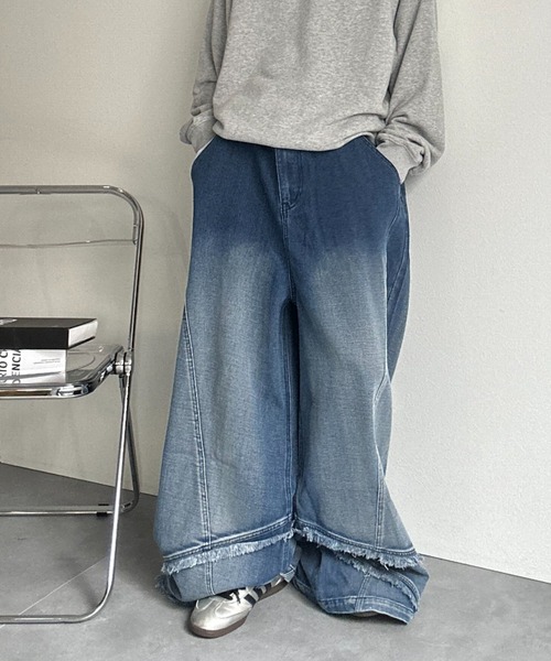CREARE -LINO-（クレアーレリノ）の「裾フリンジデニム（デニムパンツ・メンズ・ブルー系その他/ブラック系その他2/ブルー系その他2/ブラック系その他・S/M/L）」の12枚目の写真