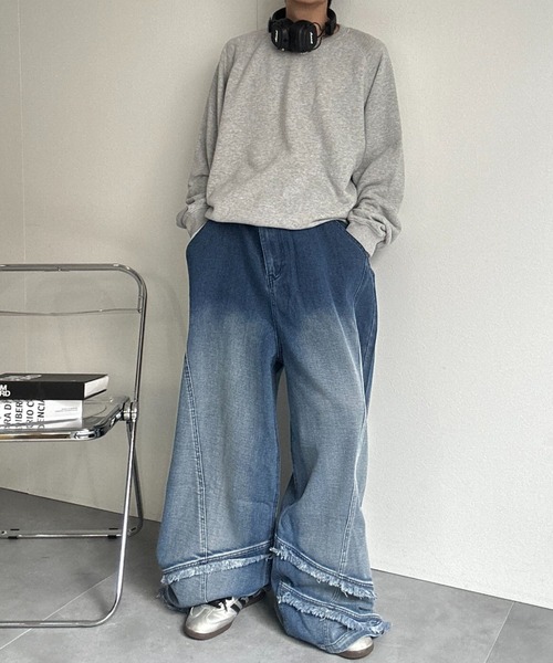CREARE -LINO-（クレアーレリノ）の「裾フリンジデニム（デニムパンツ・メンズ・ブルー系その他/ブラック系その他2/ブルー系その他2/ブラック系その他・S/M/L）」の13枚目の写真