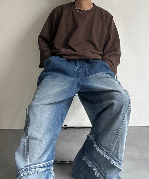 CREARE -LINO-（クレアーレリノ）の「裾フリンジデニム（デニムパンツ・メンズ・ブルー系その他/ブラック系その他2/ブルー系その他2/ブラック系その他・S/M/L）」の18枚目の写真