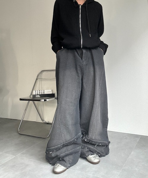 CREARE -LINO-（クレアーレリノ）の「裾フリンジデニム（デニムパンツ・メンズ・ブルー系その他/ブラック系その他2/ブルー系その他2/ブラック系その他・S/M/L）」の19枚目の写真