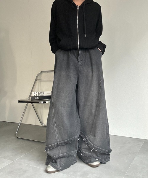 CREARE -LINO-（クレアーレリノ）の「裾フリンジデニム（デニムパンツ・メンズ・ブルー系その他/ブラック系その他2/ブルー系その他2/ブラック系その他・S/M/L）」の20枚目の写真