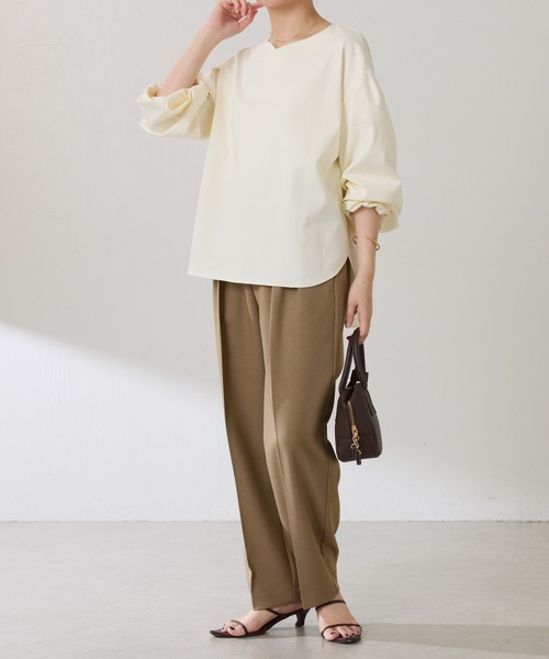 ウールライクテーパードパンツ/セットアップ可（その他パンツ