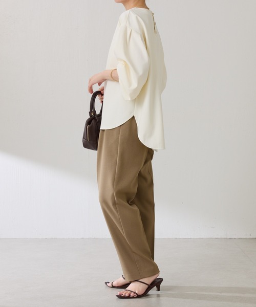 COLLAGE GALLARDAGALANTE（コラージュガリャルダガランテ）の「ウールライクテーパードパンツ/セットアップ可（その他パンツ・レディース・ベージュ/ネイビー/ブルー・0/1）」の11枚目の写真