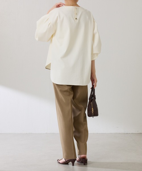 COLLAGE GALLARDAGALANTE（コラージュガリャルダガランテ）の「ウールライクテーパードパンツ/セットアップ可（その他パンツ・レディース・ベージュ/ネイビー/ブルー・0/1）」の12枚目の写真