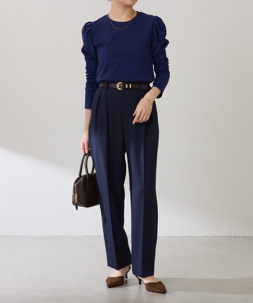 ウールライクテーパードパンツ/セットアップ可（その他パンツ